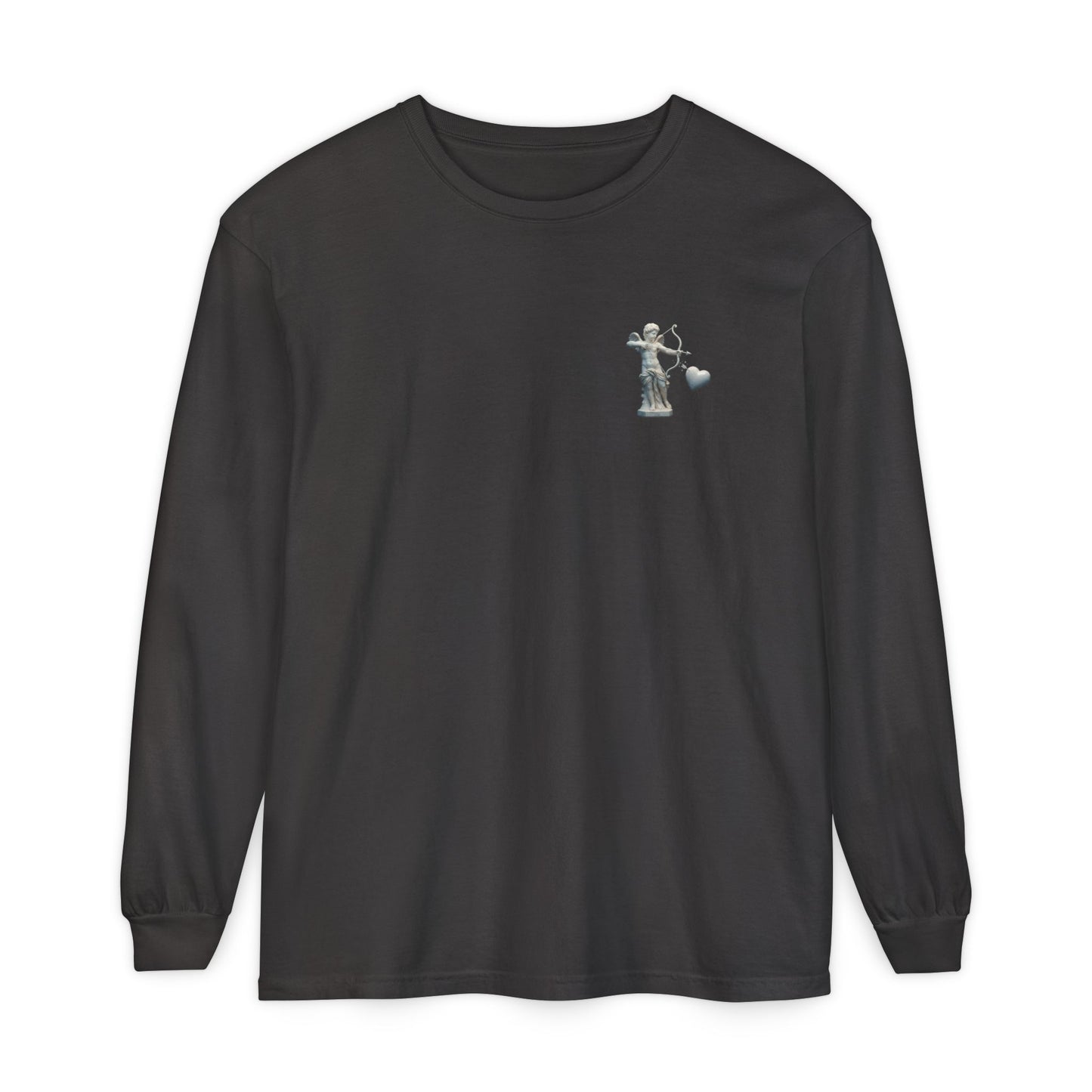 Cupid Cherub Long Sleeve Tee — Vintage Cupid Heart Graphic