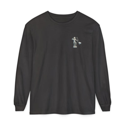Cupid Cherub Long Sleeve Tee — Vintage Cupid Heart Graphic