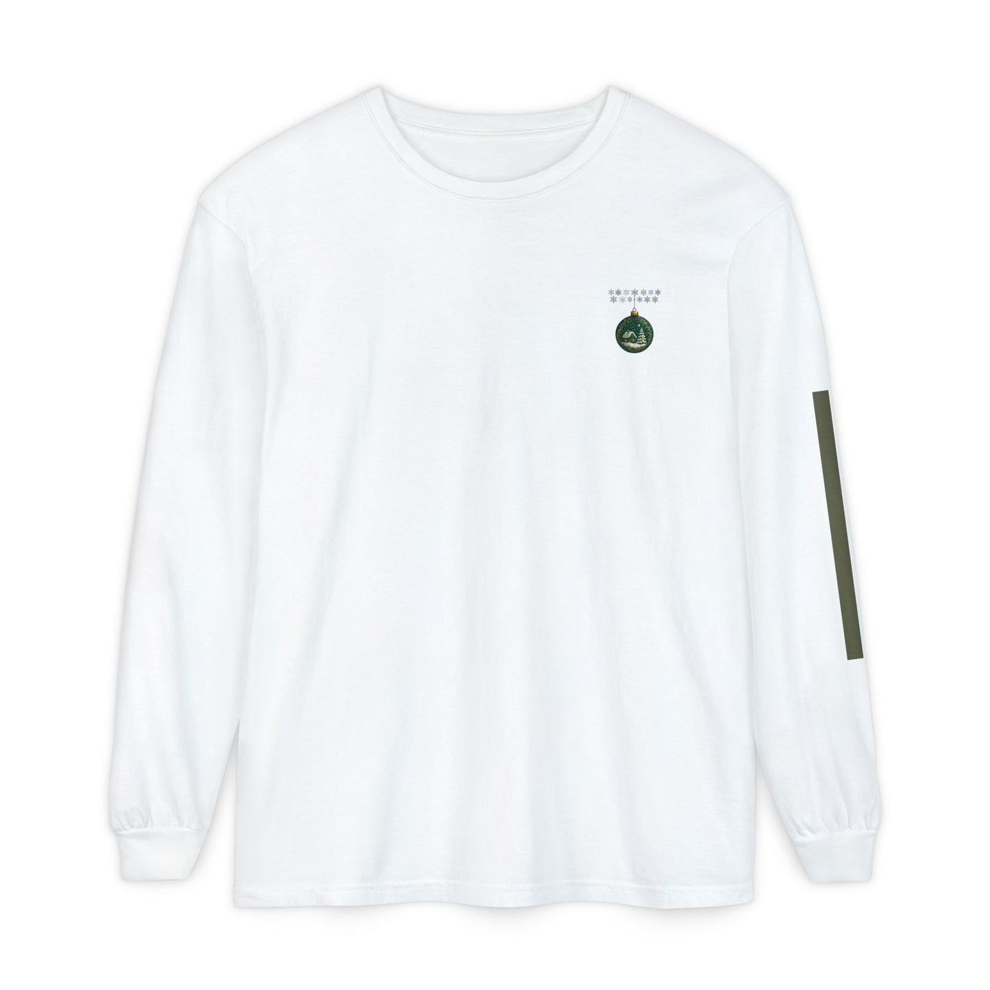 Minimalist Green Drop Long Sleeve T-Shirt