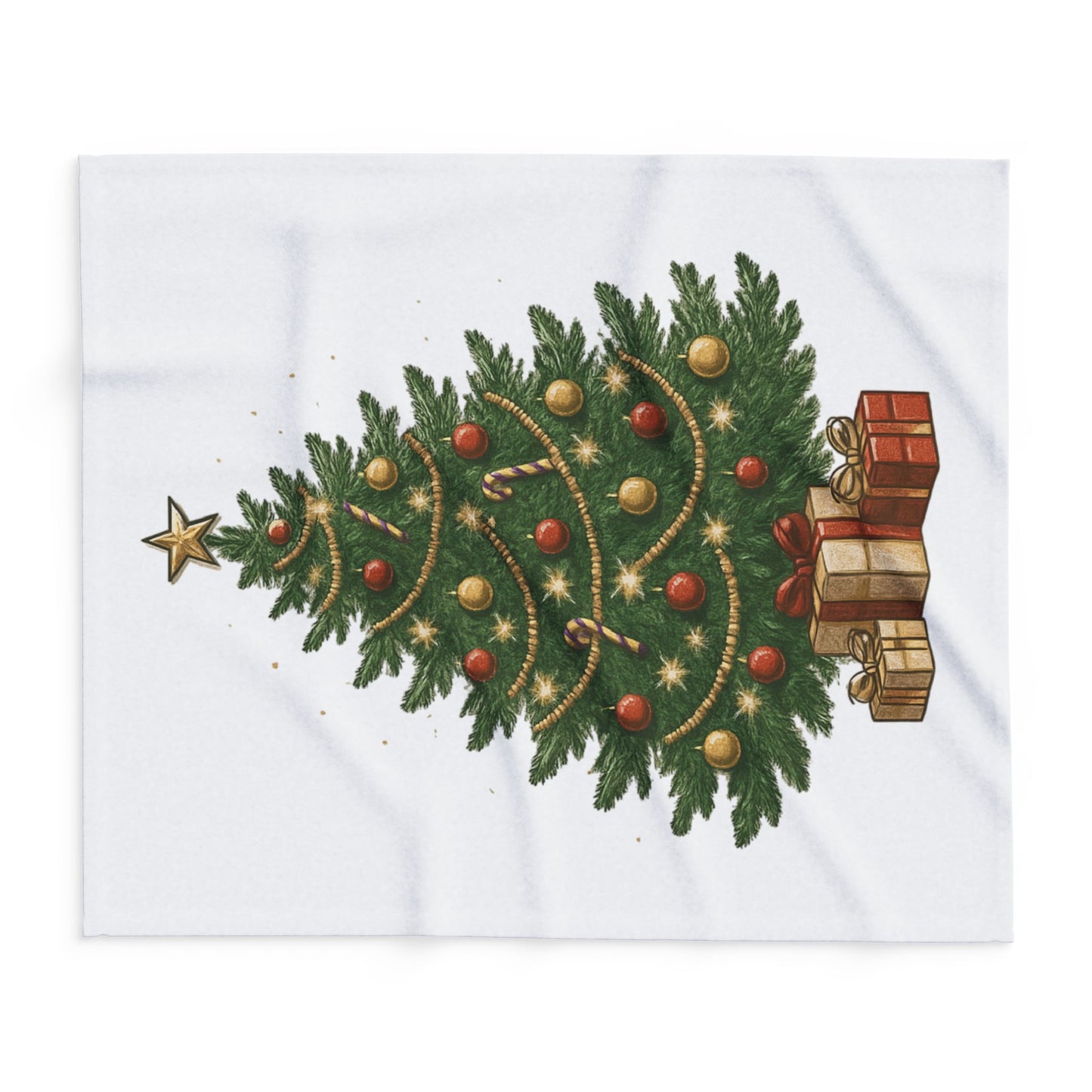 Cozy Christmas Fleece Blanket, Holiday Throw, Festive Decor, Winter Gift, Snuggly Tree Blanket, Christmas Cheer