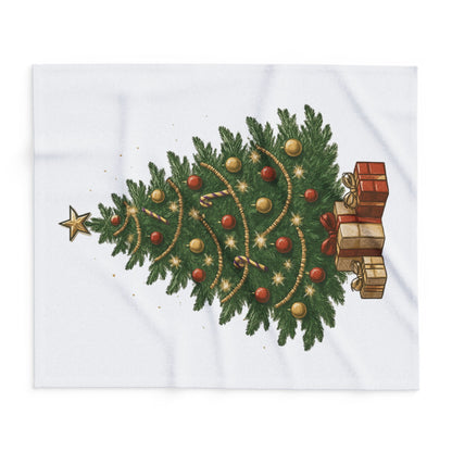 Cozy Christmas Fleece Blanket, Holiday Throw, Festive Decor, Winter Gift, Snuggly Tree Blanket, Christmas Cheer