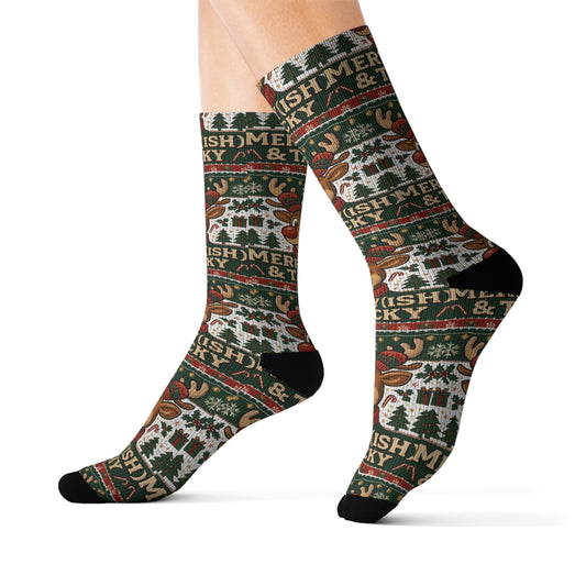 Festive Merry & Tacky Sublimation Socks