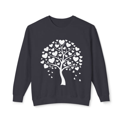 Heart Tree Crewneck Sweatshirt — Cute Love Tree Graphic Pullover
