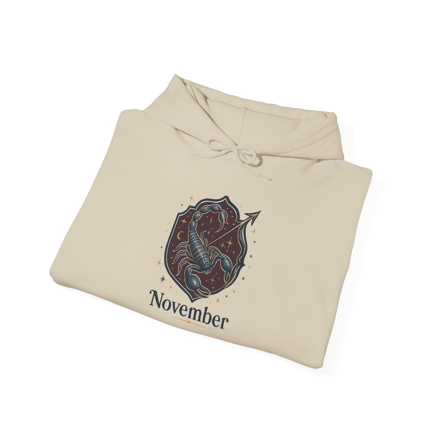 Cosmic November Hoodie - Unisex Heavy Blend Sweatshirt, Perfect for Fall, Warm Layer, Gift for Him or Her, Astrology Lovers