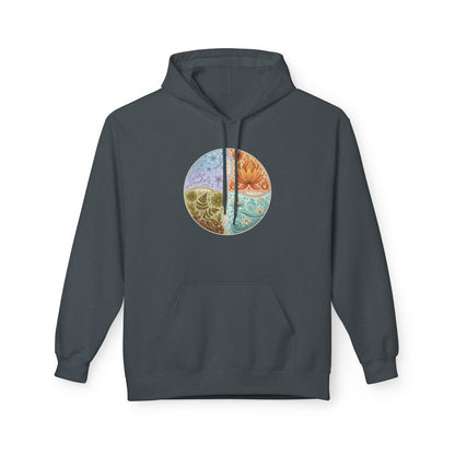 Yin Yang Seasons Hoodie — Colorful Seasonal Mandala Pullover