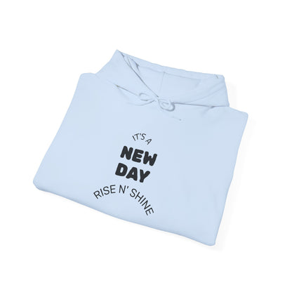 Motivational Hooded Sweatshirt with Star Design | Perfect for Everyday Wear, Gifts, and Cozy Days, Rise N' Shine, Unisex Hoodie
