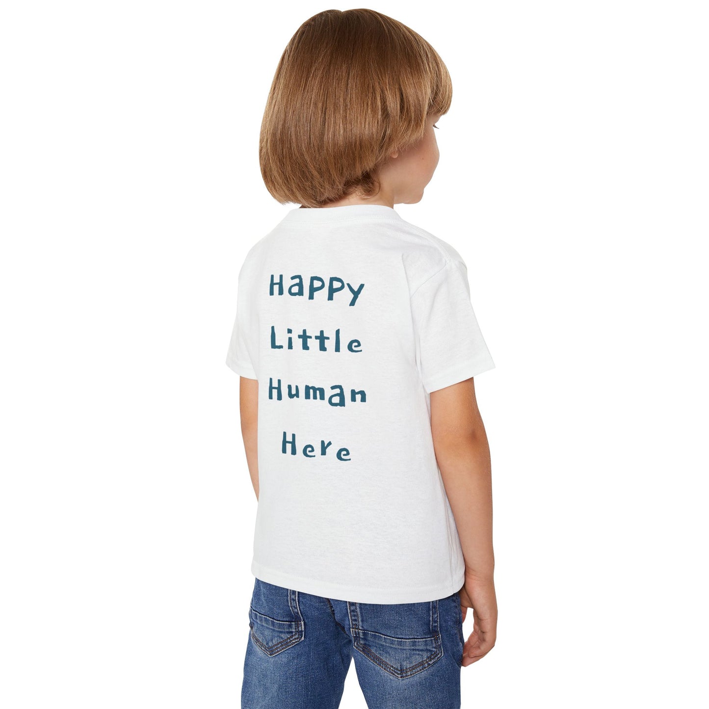 Little Explorer Toddler T‑Shirt — Cute Animal Crew with “Little Explorer” Front & “Happy Little Human Here” Back