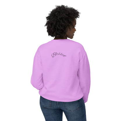 11:11 Crewneck Sweatshirt — Minimal White 'Blessed' Back Design