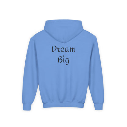 Rocket Launch Youth Hoodie, Dream Big Hooded Sweatshirt, Kids Space Hoodie, Future Astronaut Gift, Inspirational Sweatshirt