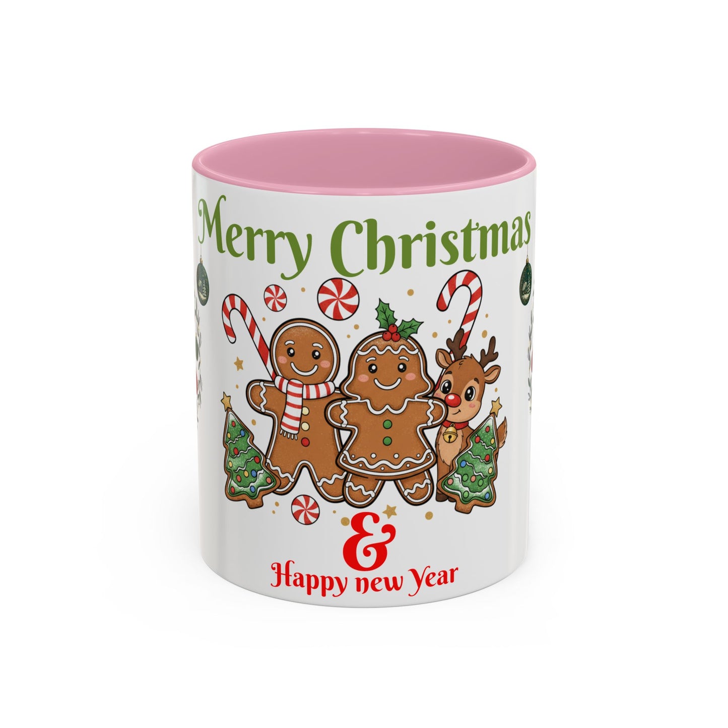 Merry Christmas & Happy New Year Gingerbread Holiday Mug (11oz/15oz)