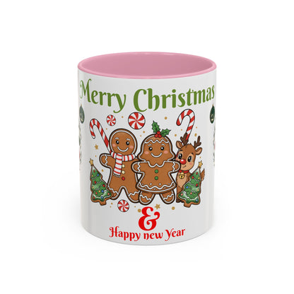 Merry Christmas & Happy New Year Gingerbread Holiday Mug (11oz/15oz)
