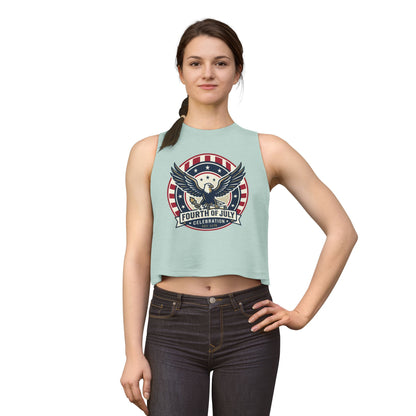 Fourth of July Eagle Crop Top — Patriotic Women's Fourth of July Celebration Tank