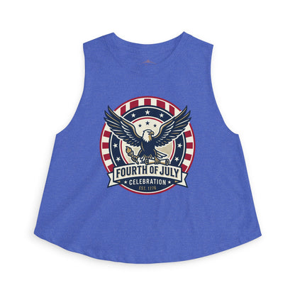 Fourth of July Eagle Crop Top — Patriotic Women's Fourth of July Celebration Tank