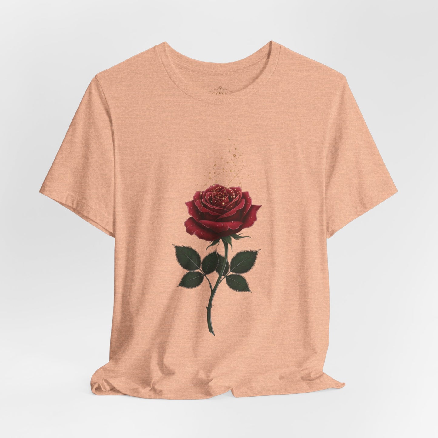 Red Rose Graphic Tee - Vintage Single Bloom T-Shirt