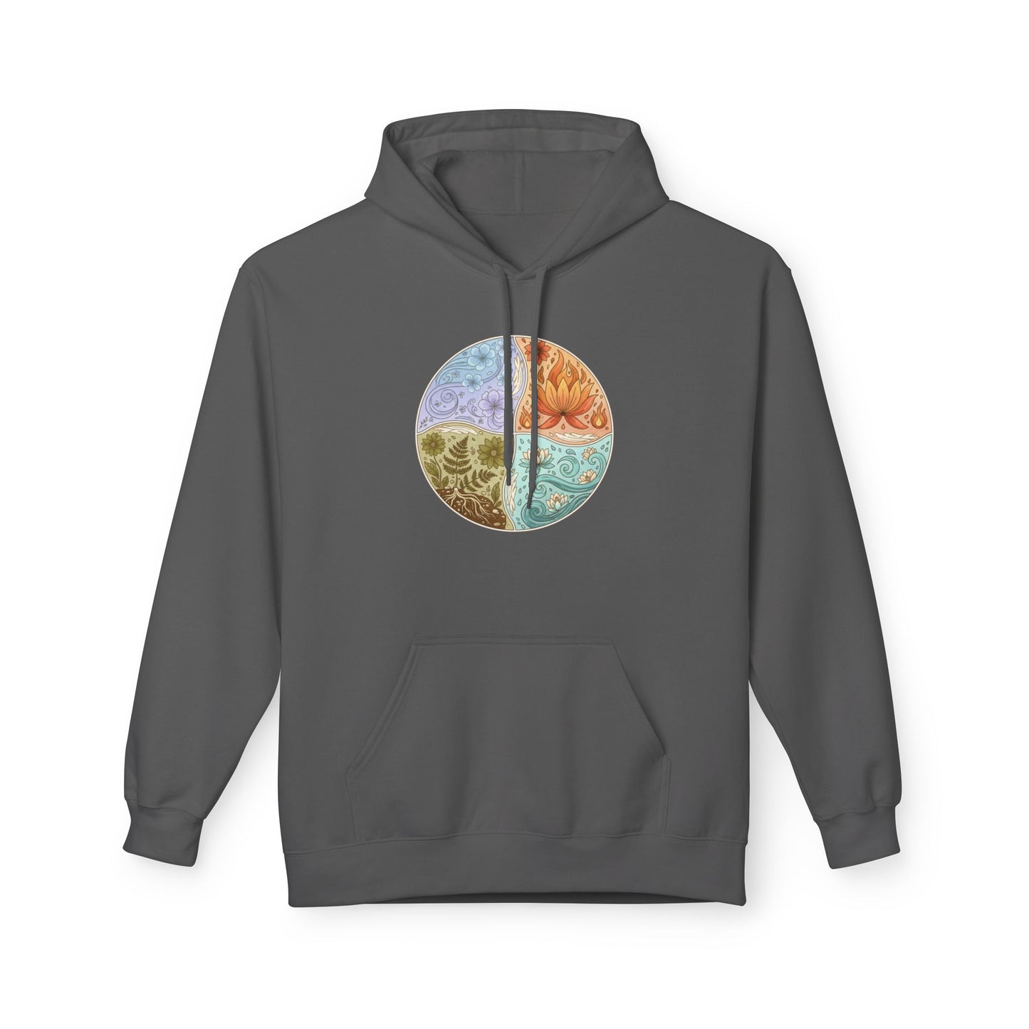 Yin Yang Seasons Hoodie — Colorful Seasonal Mandala Pullover