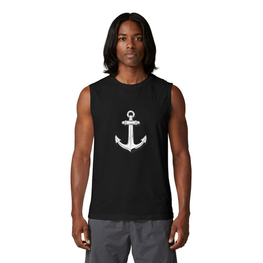 Anchor Graphic Muscle Tank — Nautical Vintage Anchor Tank Top