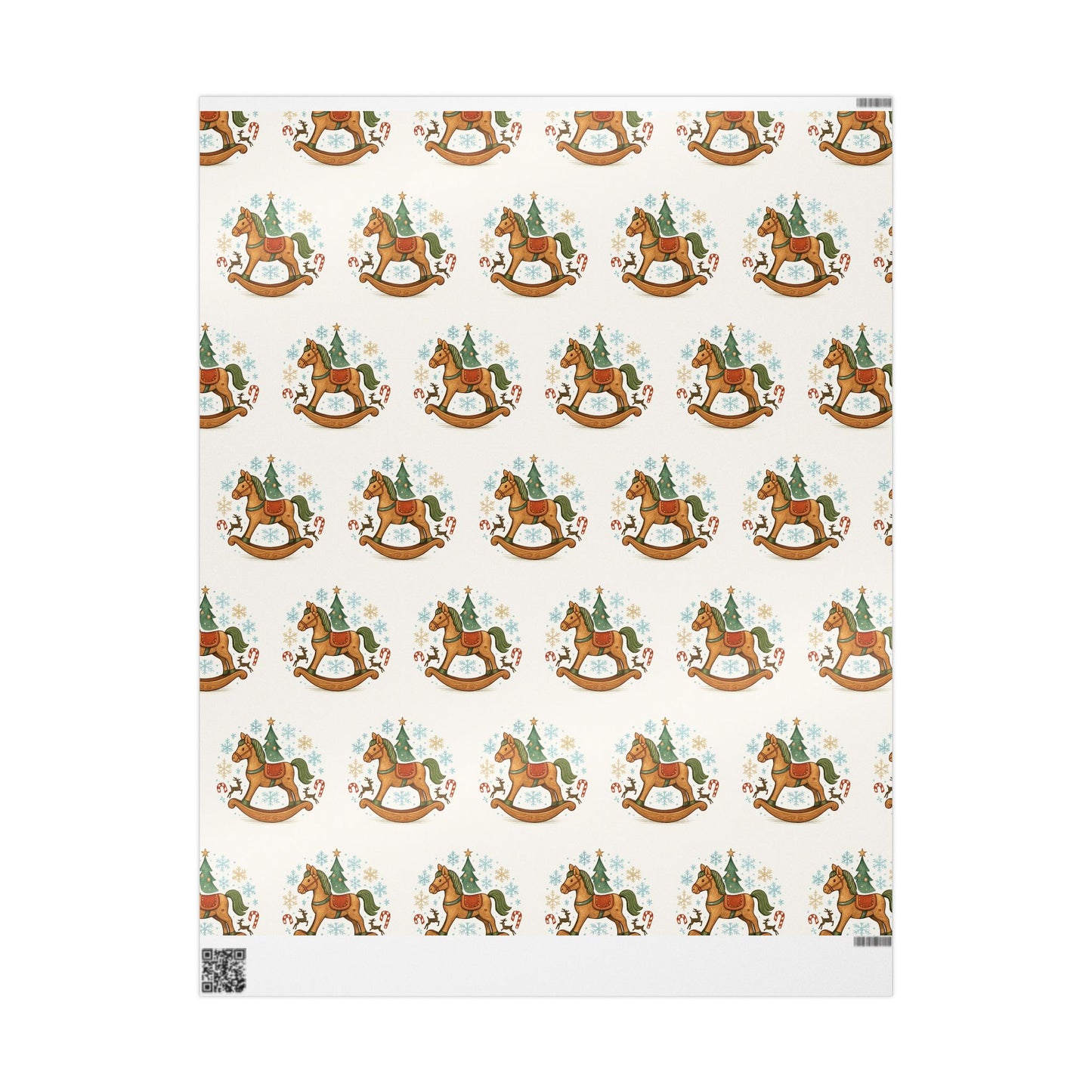 Rocking Horse Christmas Wrapping Paper – Vintage Holiday Gift Wrap
