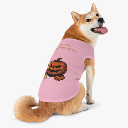Halloween Pet Tank Top, Dog Costume, Pumpkin Themed, Fall Fashion, Pet Apparel, Seasonal Wear