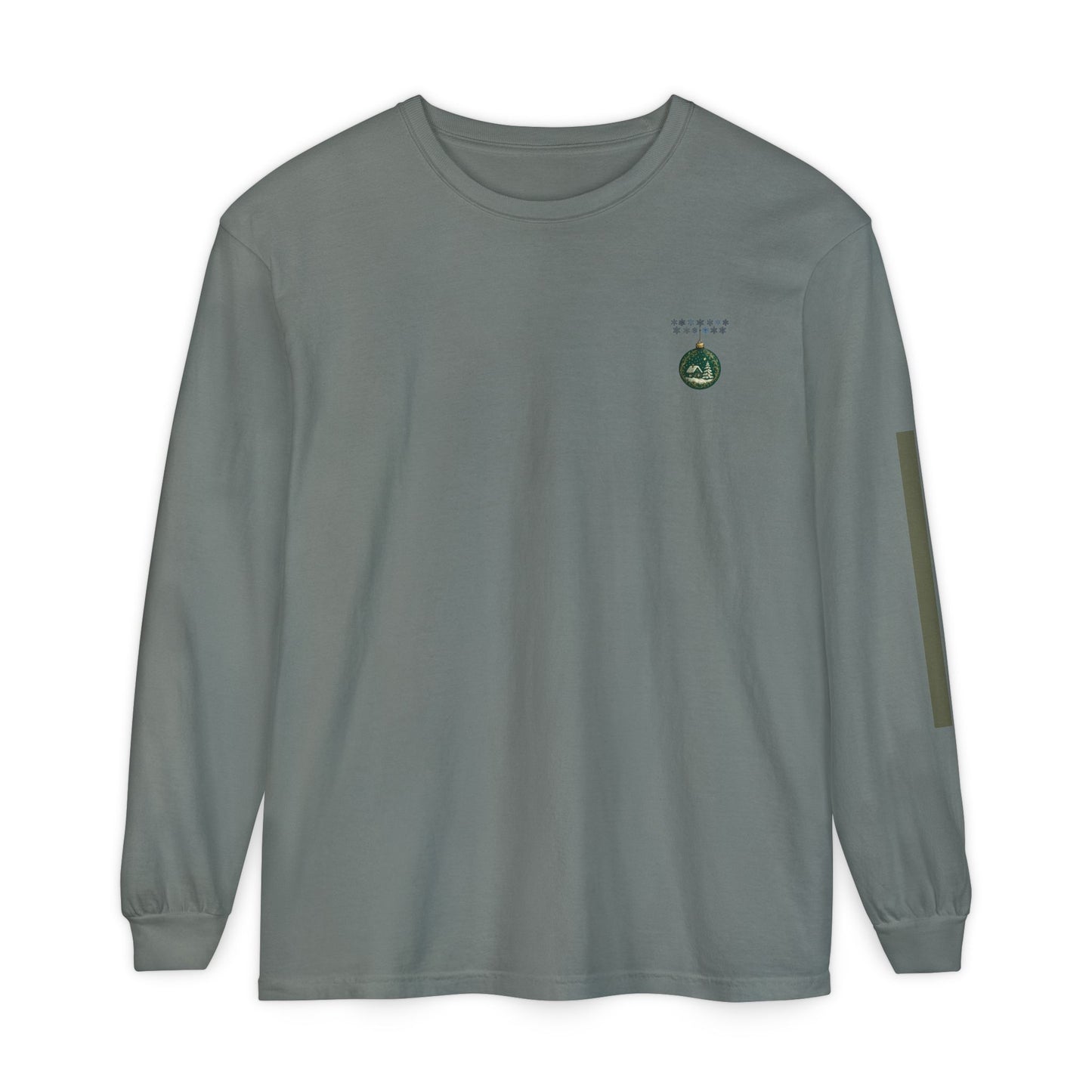 Minimalist Green Drop Long Sleeve T-Shirt