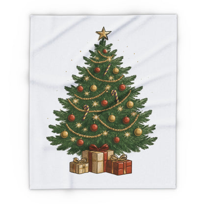 Cozy Christmas Fleece Blanket, Holiday Throw, Festive Decor, Winter Gift, Snuggly Tree Blanket, Christmas Cheer