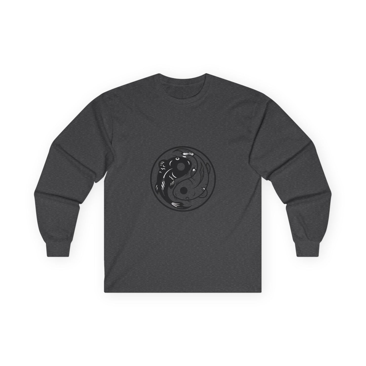 Yin Yang Koi Fish Long Sleeve Tee — Zen Balance Graphic Shirt