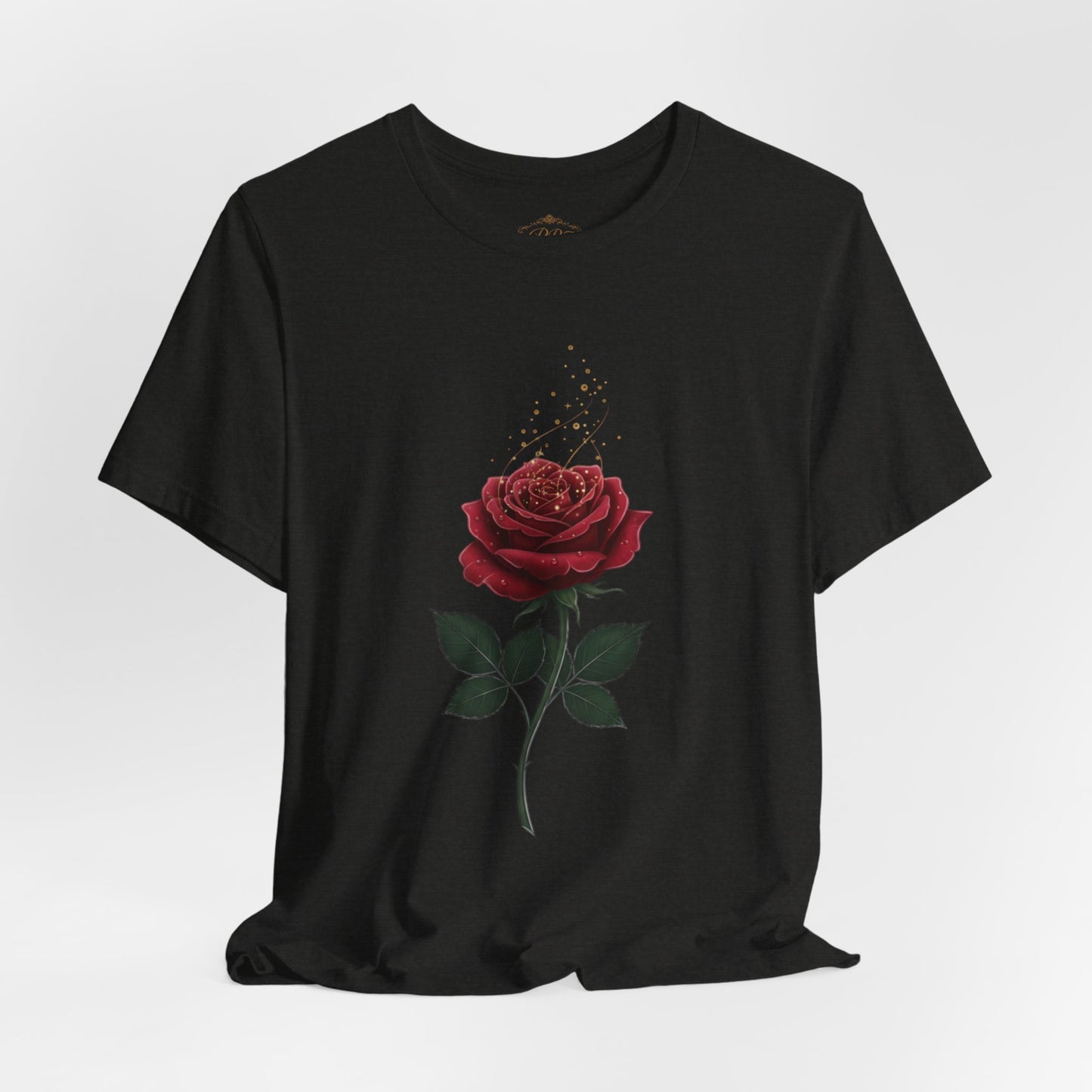 Red Rose Graphic Tee - Vintage Single Bloom T-Shirt