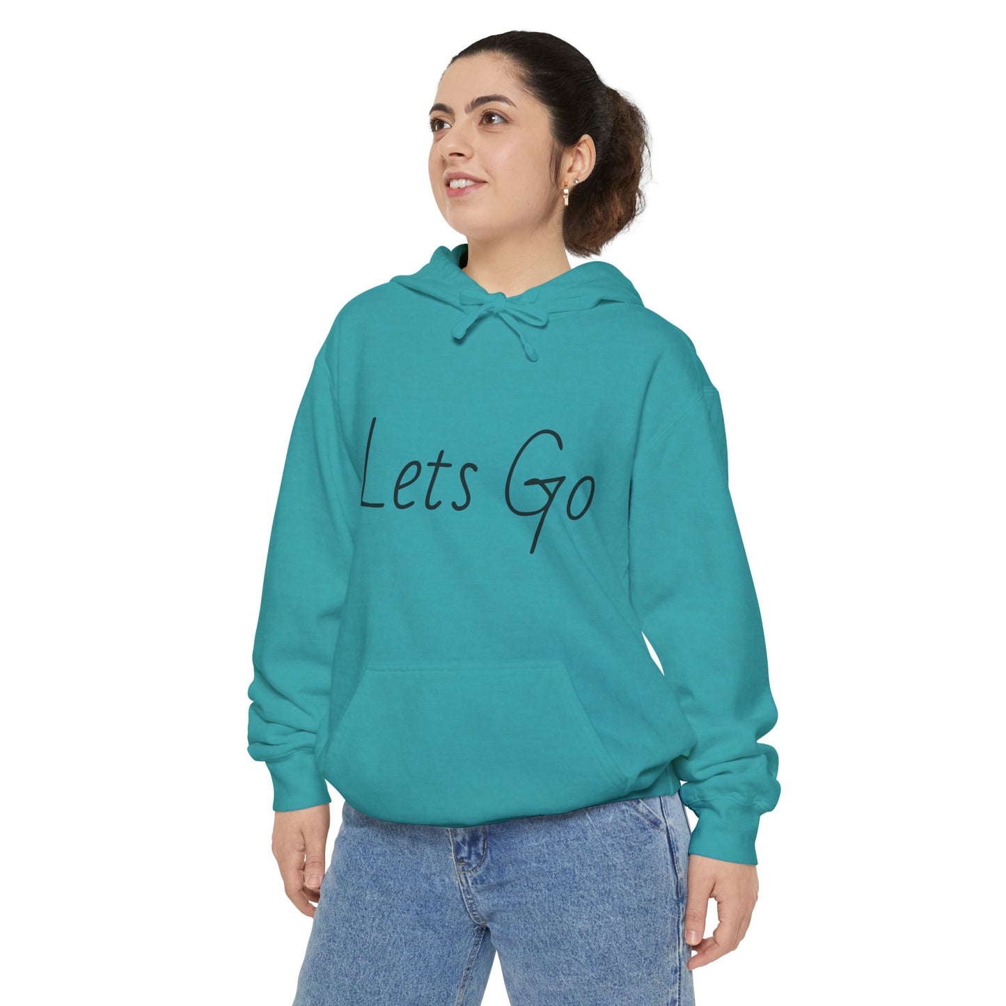Lets Go Hoodie — Minimal Script Motivational Pullover