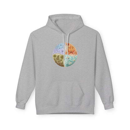 Yin Yang Seasons Hoodie — Colorful Seasonal Mandala Pullover
