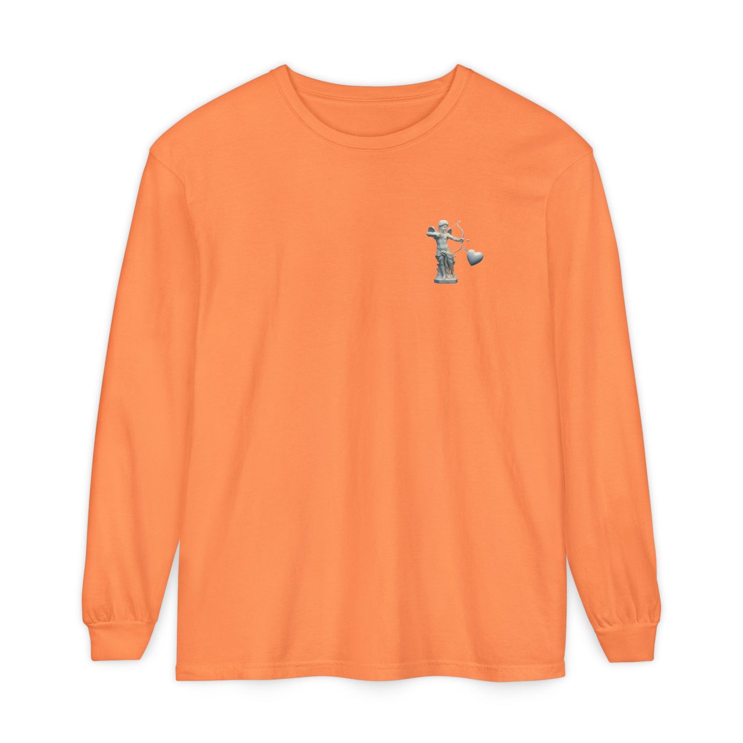 Cupid Cherub Long Sleeve Tee — Vintage Cupid Heart Graphic