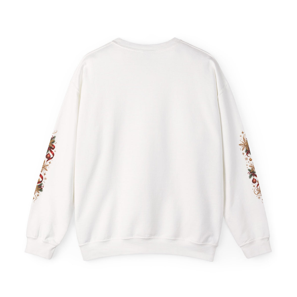 Merry Christmas Reindeer & Christmas Tree Sweatshirt – Festive Holiday Crewneck with Decorative Sleeves