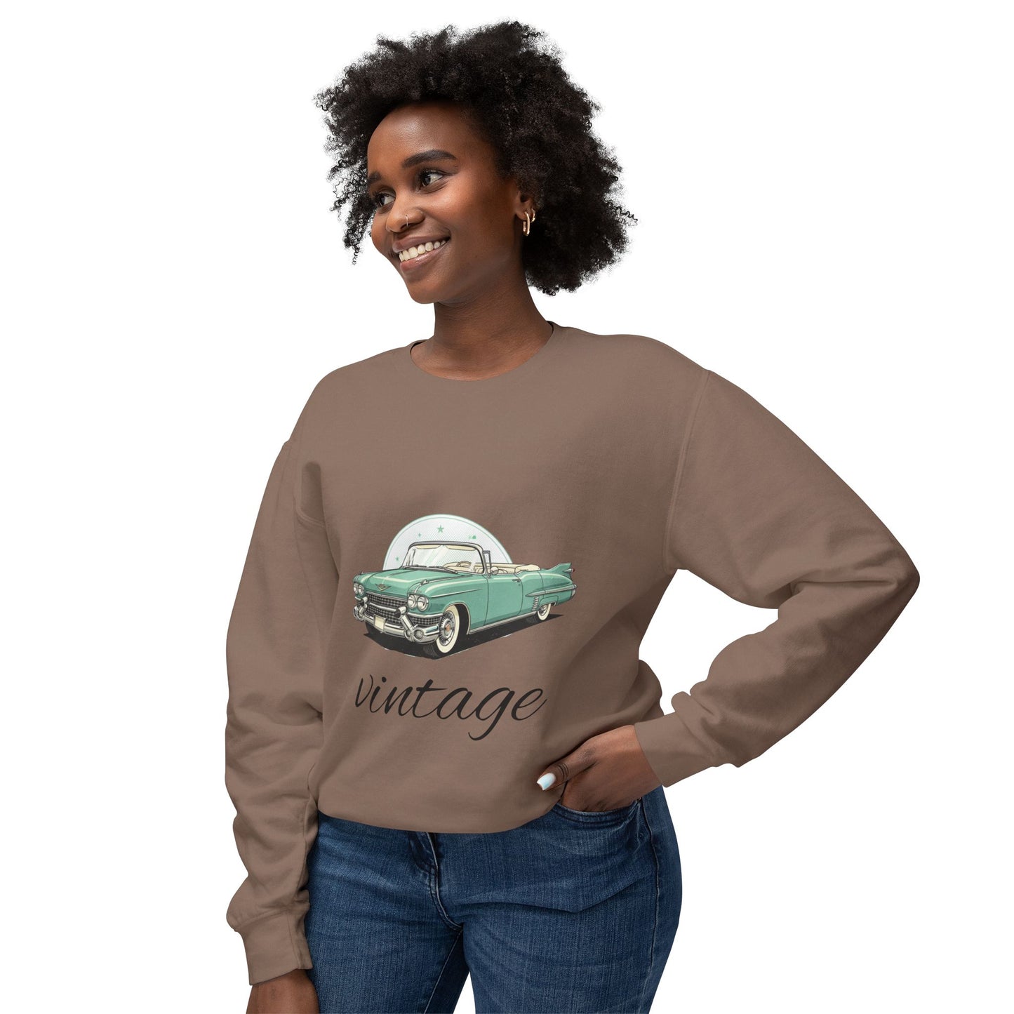 Vintage Green Classic Car Crewneck Sweatshirt