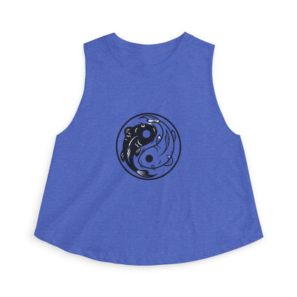 Yin Yang Koi Crop Top — Women's Graphic Crop Tank