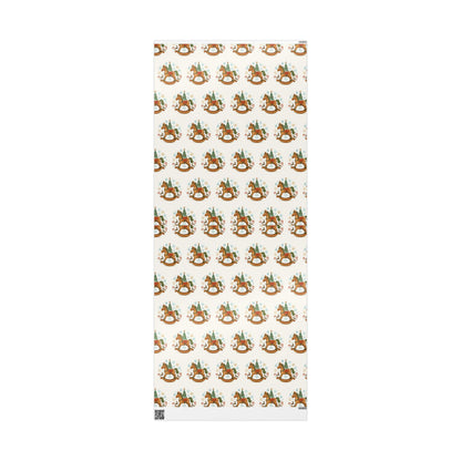 Rocking Horse Christmas Wrapping Paper – Vintage Holiday Gift Wrap