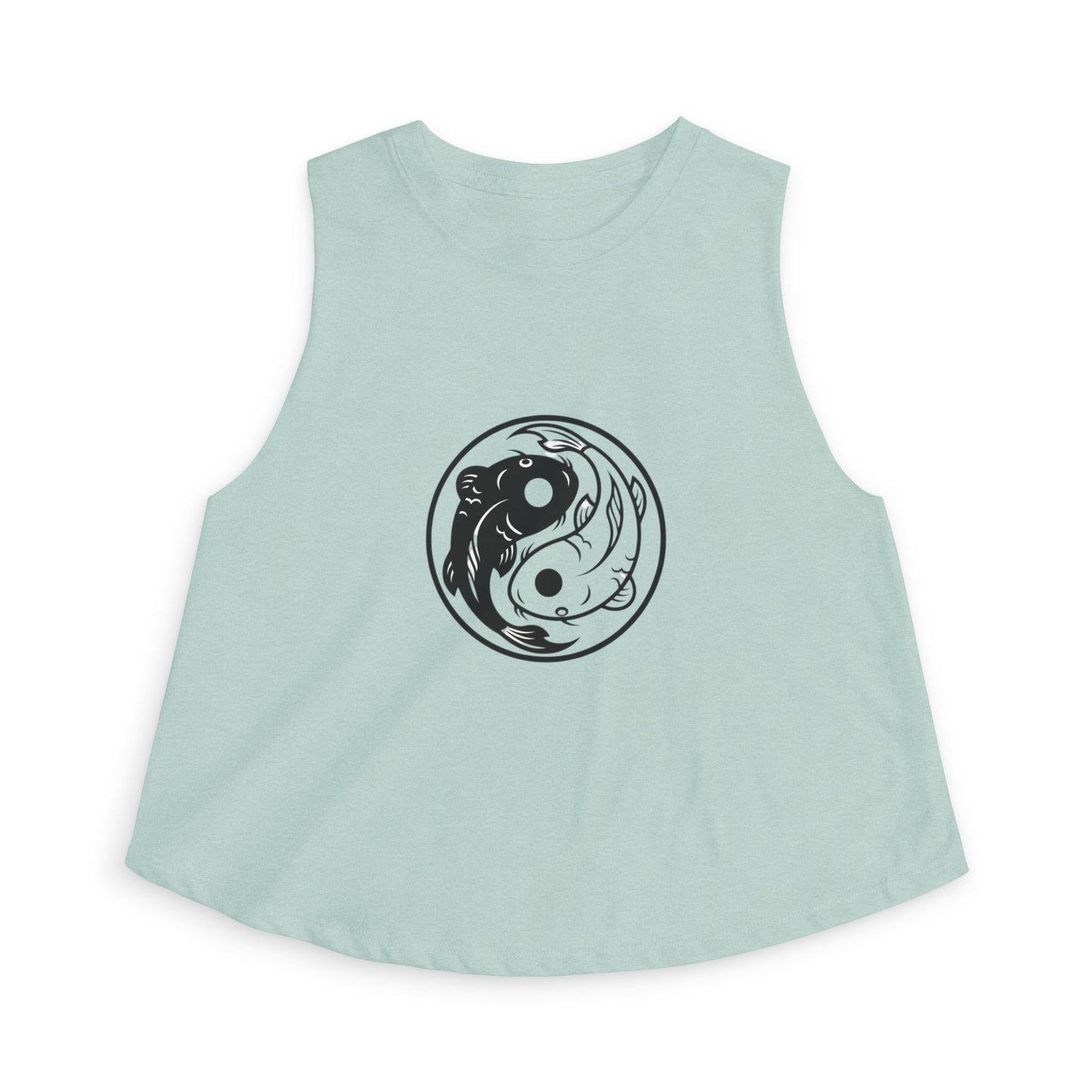 Yin Yang Koi Crop Top — Women's Graphic Crop Tank