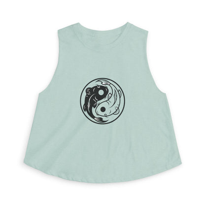 Yin Yang Koi Crop Top — Women's Graphic Crop Tank
