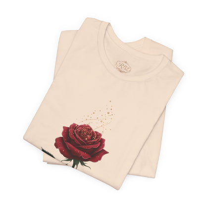 Red Rose Graphic Tee - Vintage Single Bloom T-Shirt