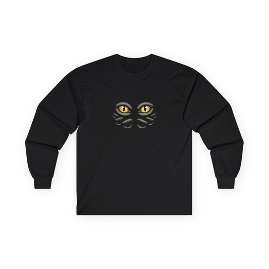 Cat Eyes Unisex Long Sleeve Tee - Perfect for Animal Lovers and Casual Wear