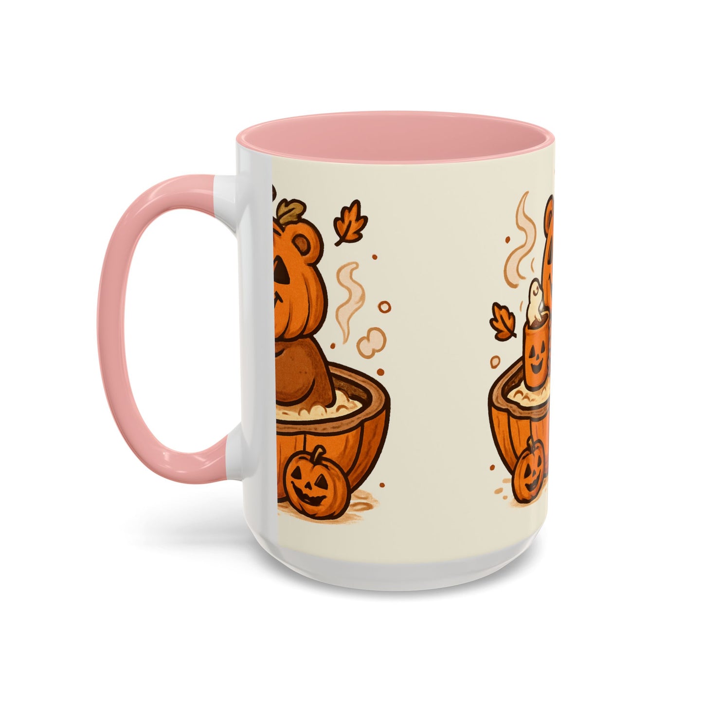 Halloween Bear Coffee Mug, Cute Pumpkin Mug, Fall Decor Gift, Cozy Autumn Drinkware, Seasonal Sip, Holiday Mug