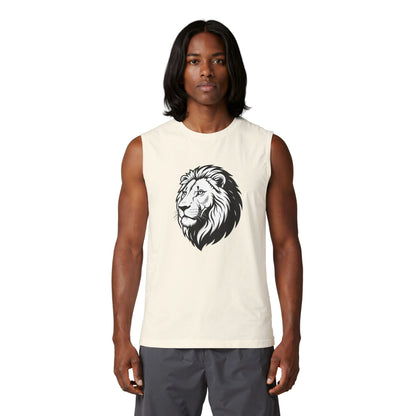 Lion Head Muscle Tank — Majestic Graphic Sleeveless Shirt