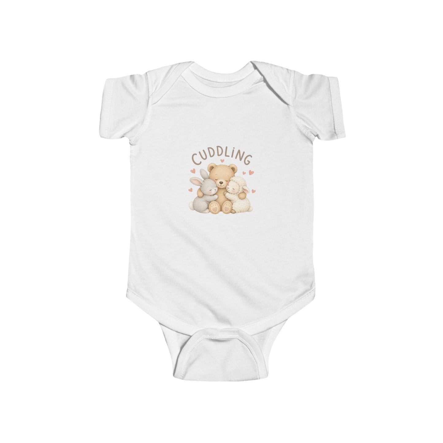 Cuddling Bear Infant Bodysuit — "Made of Cuddles and Giggles" Baby One-Piece