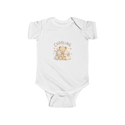 Cuddling Bear Infant Bodysuit — "Made of Cuddles and Giggles" Baby One-Piece