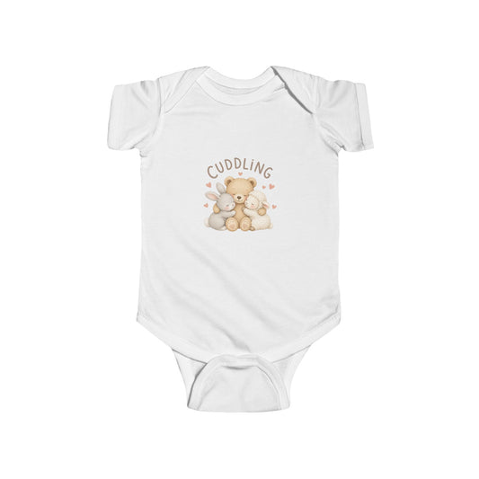 Cuddling Bear Infant Bodysuit — "Made of Cuddles and Giggles" Baby One-Piece