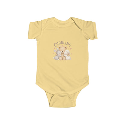 Cuddling Bear Infant Bodysuit — "Made of Cuddles and Giggles" Baby One-Piece