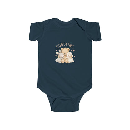 Cuddling Bear Infant Bodysuit — "Made of Cuddles and Giggles" Baby One-Piece