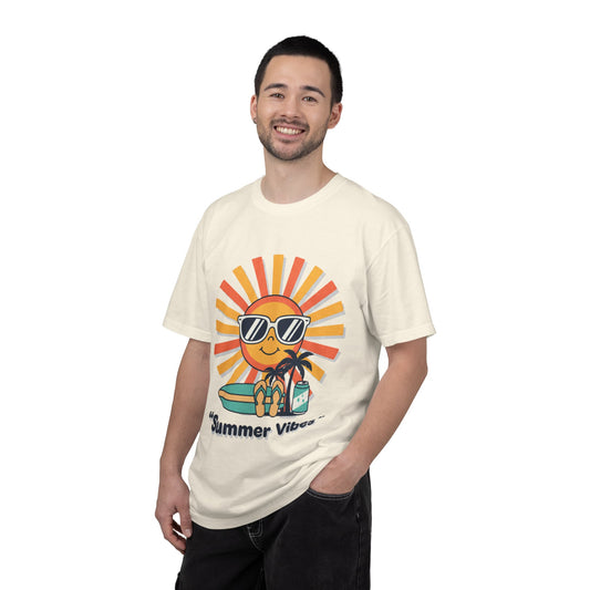 Summer Vibes T-Shirt — Retro Sun with Sunglasses Beach Graphic