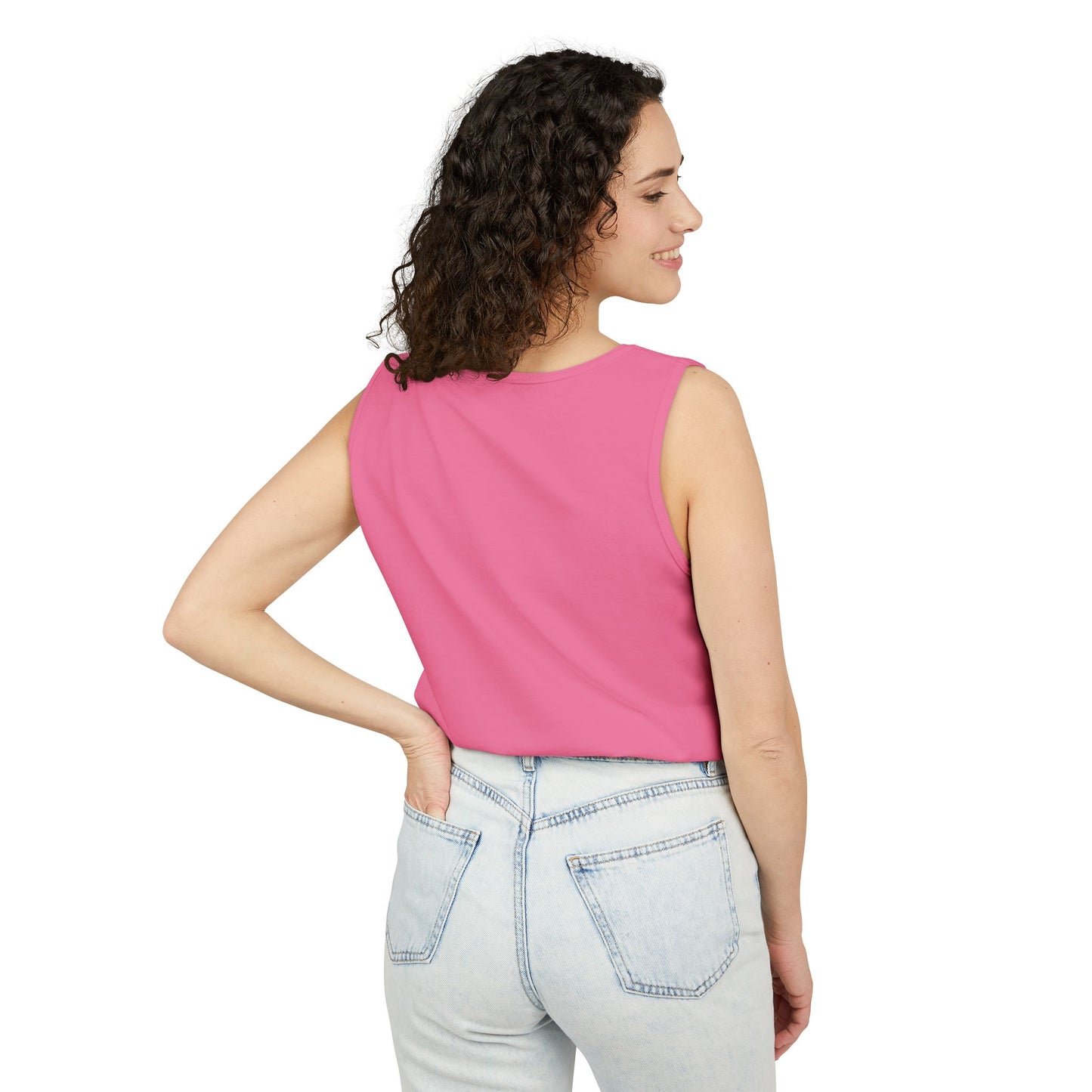 Flamingo Beach Tank Top — Tropical Palm Vacation Graphic Tank