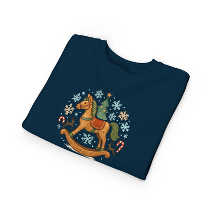 Toddler Sweatshirt — Vintage Rocking Horse Christmas Crewneck