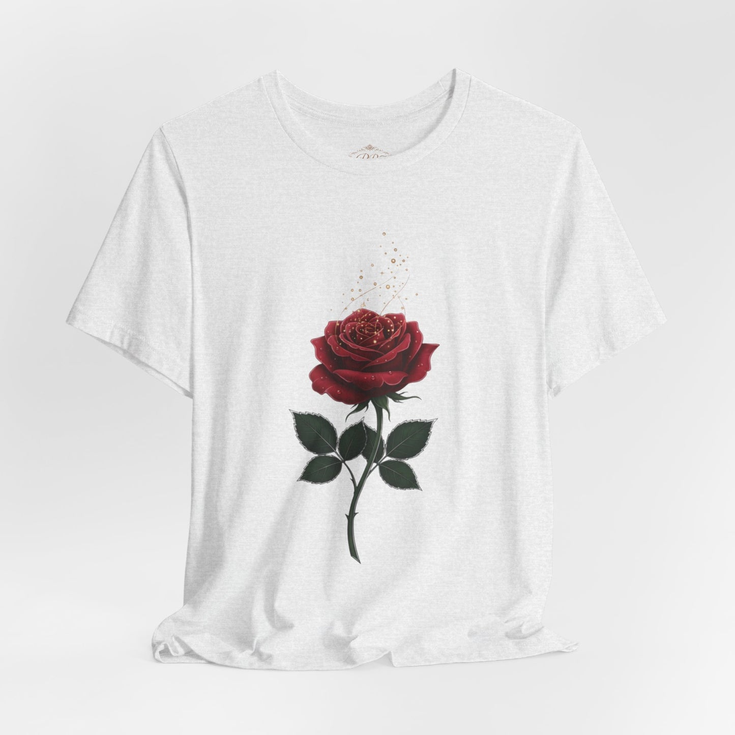 Red Rose Graphic Tee - Vintage Single Bloom T-Shirt