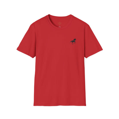 Minimalist Running Horse Tee — Small Chest Silhouette T-Shirt