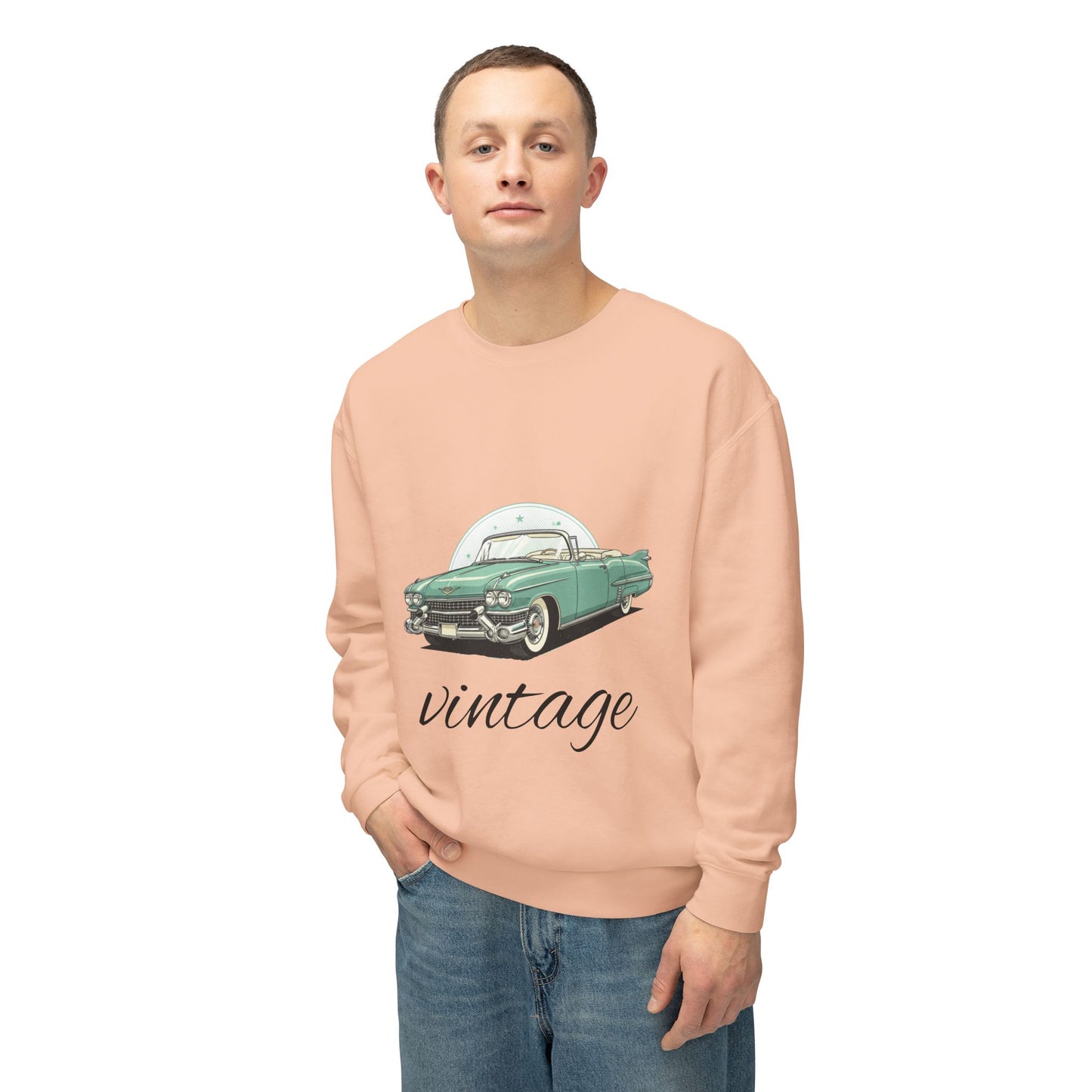 Vintage Green Classic Car Crewneck Sweatshirt